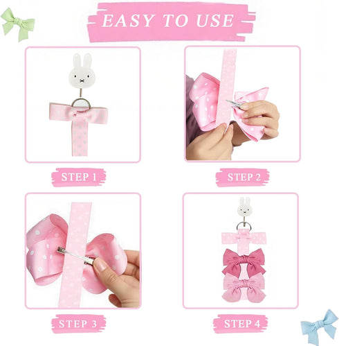 TZHEK 6 PCS Headband Bow Holder for Girls Hair Bows Clips Storage Bow Organizer hanger for Girls Hair Bows accessories
