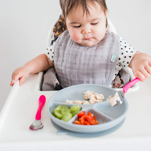 0-12mo 100 Green Sprouts Absorbent Organic Cotton Muslin Bibs, Hypoallergenic, STANDARD by OEKO-TEX Certified, Tested