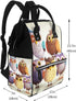 FHEDVBN Backpack Mummy Backpacks Daypack Owls Birds Diaper Bag for Women Multifunction Waterproof for Mom Dad, Large