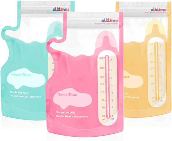 Breastmilk Storage Bags (150PCS), 8oz BPA Free Milk Storage Bags with Easy Pour Spout, Self Standing for Refrigeration