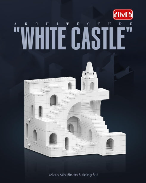 Set 668PCS Set dOvOb Architectural Transformable White Castle Building Blocks - Construction Magic Maze Mode