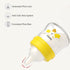 0+ 2.7oz (Pack 4)) YOHKOH Glass Baby Bottles with Slow Flow Nipple, Newborn Anti-Colic Baby Bottles for Months, Wide