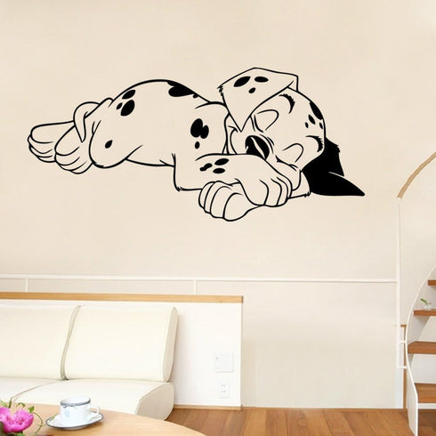 BooDecal Spotty Dog Dalmatian Vinyl Wall Decals, Cute Puppy for Baby Nursery, 22 x 10 inches