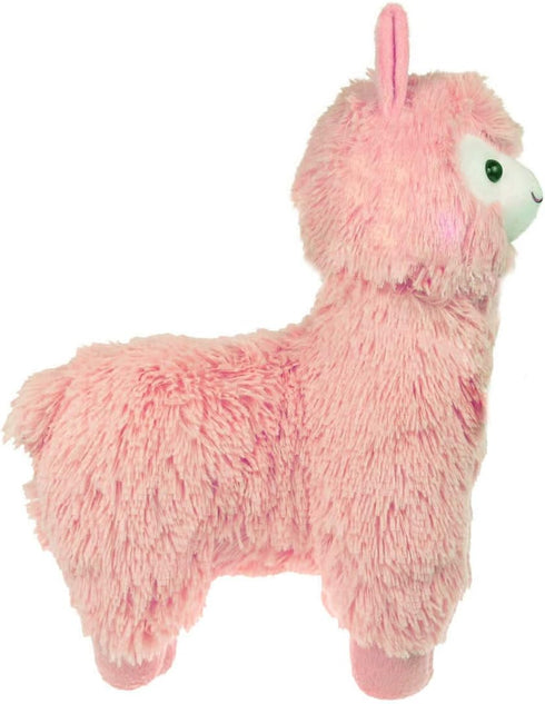 Cuddly Soft Pink Alpaca Llama Lamb Toy, 7" Plush Doll Gift for Valentine, New Baby