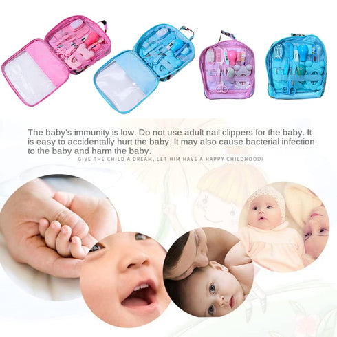 BEAHING Set 13 PCS/Set, Baby Healthcare and Grooming Kit Baby Nasal Aspirator Nail Clipper Hairbrush Newborn Daily