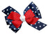 WD2U Baby Girls 4.5" Red White Blue Star Spangled July 4th Hair Bow Stretch Headband