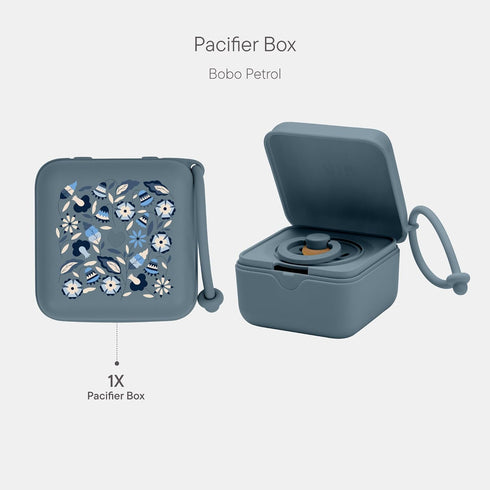100% BIBS Liberty Pacifier Box with Strap. Soother Holder and Steriliser case. BPA Free Food-Grade Material - Bobo