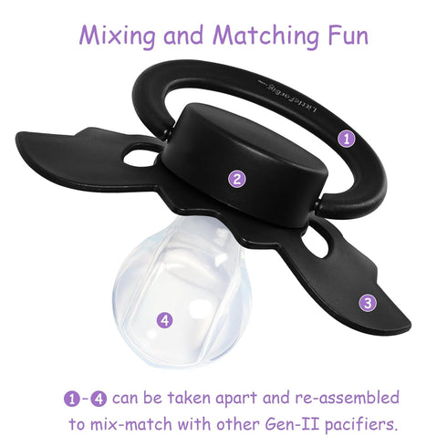 Adult-Sized Black Bat Pacifier - LittleForBig Bigshield Generation-II