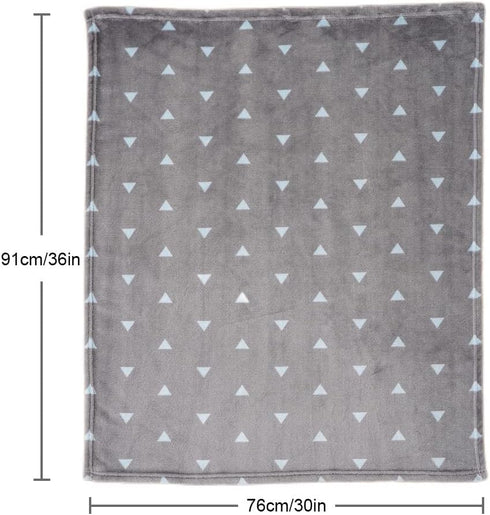 Bunnikins & Clover Lightweight Plush Flannel Baby Blanket, Super Soft for Boys and Girls, 30"x36"