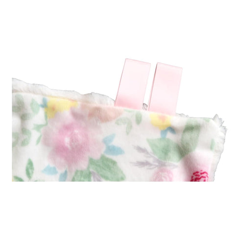 Light Pink Floral Mini Blanket & Pacifier Holder