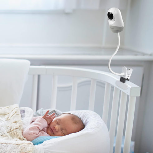 HOLACA Flexible Clip Mount for Hellobaby HB6550/HB65/HB66/HB248, Blemil Baby BL9052-2,JUAN2215 and VTimes302 Baby Monitor Camera Stand Bracket for Crib Without Tools or Wall Damage (Clip Mount)