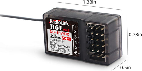 Radiolink R6F 2 2.4Ghz 6 RC4GS V3 RC6GS V3 RC8X PCS RC Car/Boat Receivers Channels Low Response Latency RC Training