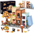 RAVAYO Creative Bookcase Building Set, Cafe House Building Block Toy Gift for