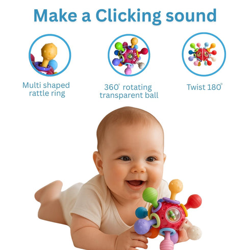 0-6 6-12 0 3 6 9 12 18 1 2 Baby Montessori Sensory Toys for Months, Baby Teether Teething Toys for Babies Months