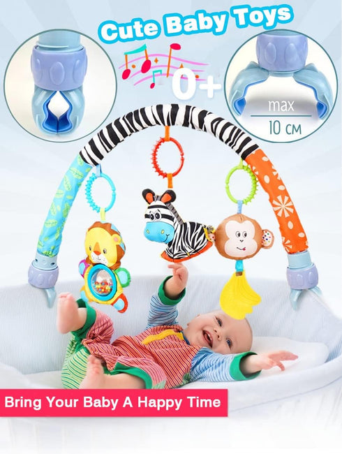 Pau1Hami1ton Gifts.S-19(Zebra) Baby Stroller Arch Toys, Car Seat Toys,Bouncer Toy Bar/Mobile for Bassinet,Adjustable