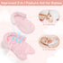2 1 Infant Car Seat Insert & Strap Cover for Baby Girls, in Carseat Head Support Newborn, Ultra Soft Car Seat Cushion