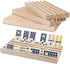 Wooden Domino Trays/Racks Set of 4, Mexican Train Domino Trays/Racks for Double 12 Tiles Holders