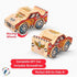 DIY Wooden Race Car with Stickers - Kids Building Kit, STEM Building Toys for Ages 4-7