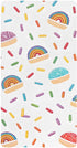 CZXW Rainbow Cake with Sprinkles Crib Sheets Fitted 52" x 28" Natural Cotton