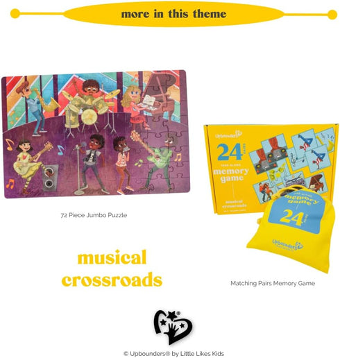 Musical Crossroads Kids Puzzle, 72 Piece Jumbo Jigsaw for Ages 5-9, Music Themed