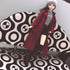 niannyyhouse 1/3 1/4 1/6 BJD Dolls Clothes Burgundy Overcoat with Striped T-Shirt and Leather Shorts (1/3BJD)
