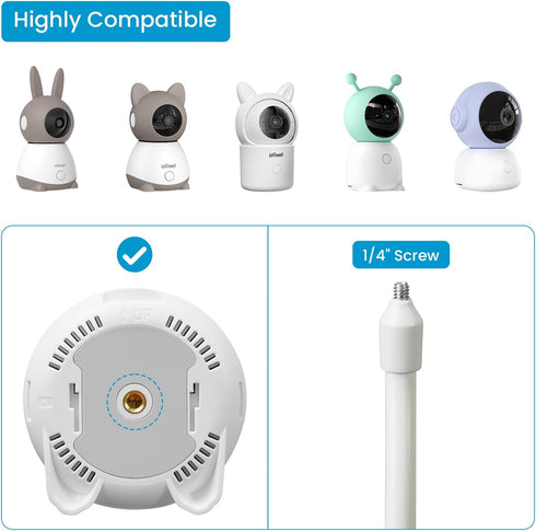 ieGeek 1T/ 4/5/6T 1/4 Baby Monitor Mount Bracket Baby Camera Holder Mount Strong Camera Holder with a Screw