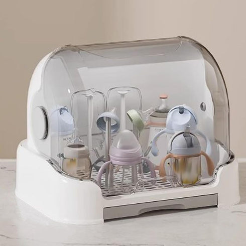 Generic Countertop Feeding Bottle Organizer - Baby Milk Bottles Storage Case, Dustproof Drying Holder Container |