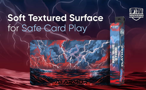 Ai Armor 14x24 Realm Guard - TCG/MTG Playmat (Red/Blue Storm)