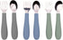 WeeSprout Toddler Utensils, 3 Forks & 3 Spoons, 18/8 Stainless Steel & Food Grade Silicone, Dishwasher Safe