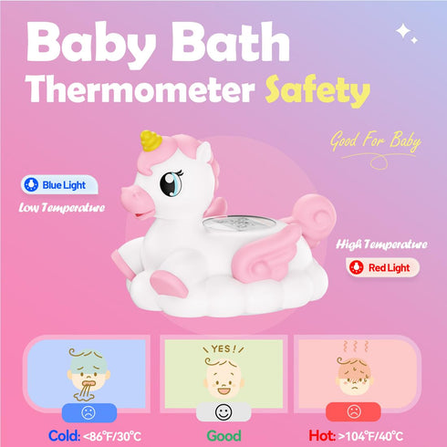DoliWish WP01 Baby Bath Thermometer Newborn Digital Unicorn Baby Bath Temperature Thermometer for Infant Bathtub Water