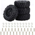 RC Car Tires, 4 Pcs Rubber Tyres for 1:10 Rock Crawler Off-Road Remote Control Car Accessory