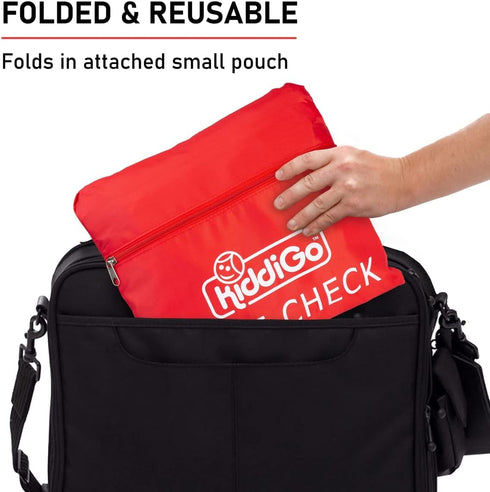 33 18 18 KiddiGo Car Seat Travel Bag for Airplane, Red, H x W x D, Fits Most Standard Convertible, Booster & Infant Car