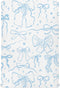 KICPOAY Cartoon Doodle Blue Bows Fitted Crib Sheets Stretchy Portable Playard Sheets for