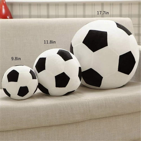 '-White,7.8inch/20cm) AOQI Fluffy Stuffed Toy Soccer Ball Plush Pillow Soft Durable Stuff Soccerball Gift for Kids Boy