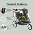 SASHA'S Double Rain Cover for Baby Trend Expedition Double Jogger (Jogger not Included) NOT Compatible with Baby Trend