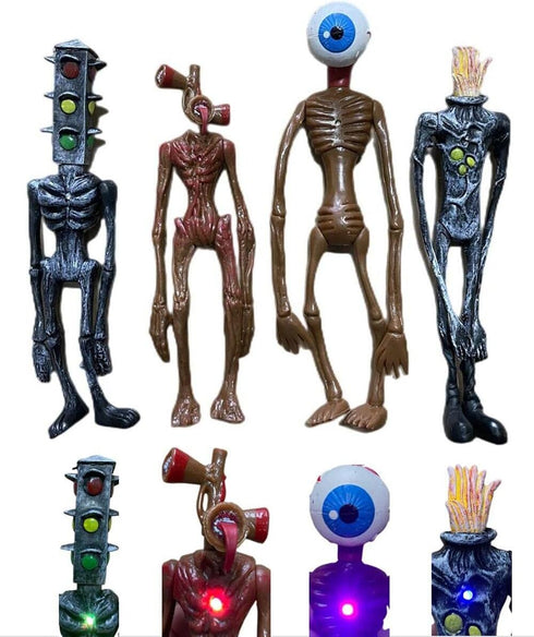 4 PCS Siren Head Toys - Siren Head Action Figure Monster Horror Models (Series-E)