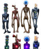 4 PCS Siren Head Toys - Siren Head Action Figure Monster Horror Models (Series-E)
