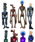 4 PCS Siren Head Toys - Siren Head Action Figure Monster Horror Models (Series-E)