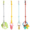 Toy Safety Straps 4PK, Stretchable Silicone Pacifier Clips for Baby Toddler Teether Bottle Harness