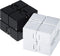 2 Packs Infinity Cube Toys, Mini Infinity Cube Desk Toy for Stress Relief, ADHD Desk Toy for Adults (Black, White)