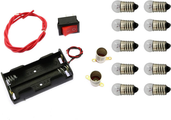 1Kit Electrical Circuit Experiment Set, Fun Physics Experiment Materials for Home School Learning (Bulb Rated Voltage)