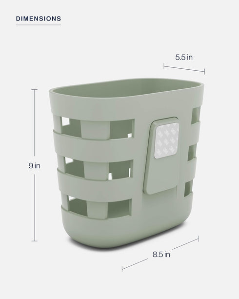 9 5.5 8.5 Lalo Bath Time Storage Bin - Keep Items Organized & Dry with Non-Toxic Plastic, Easy Cleanup, Removable