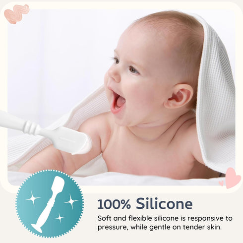 3 Packs Silicone Diaper Cream Applicator with Suction Base, Diaper Cream Spatula Applicator for Babies, Soft Silicone