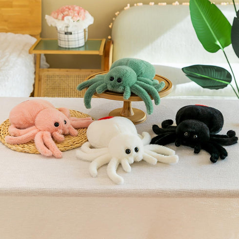 Kids Spider Stuffed Animal Toy, Soft Pink Halloween Plush Toy, Adorable Playtime Gift for Kids & Adults 9.8inch