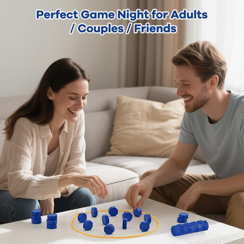 2 Bameca Magnetic Chess Game with Full-Size Stones, Magnet Game with String, for Family & Party & Travel & Camping