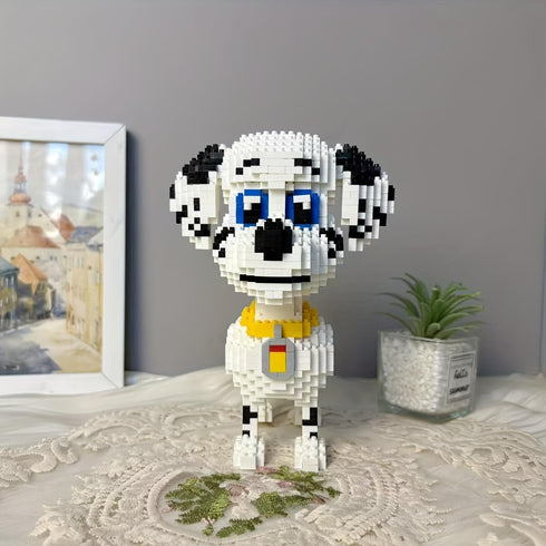 Dalmatian Pet Model Micro Mini Building Block Toy - Ideal Festival Gift, Decorative Item - Adorable and Humorous Design