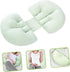 Hemobllo Pregnant Women Shaped Pillow Multifunctional Waist Support Cushion for Side Sleeping Comfort for Abdomen