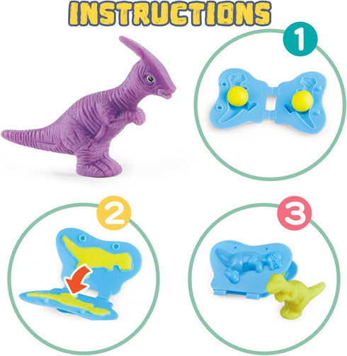 Sets 37 Dinosaur Color Dough Toys, Pieces Dino Theme Color Dough Tools Accessories with Volcano and Fossils for Boys