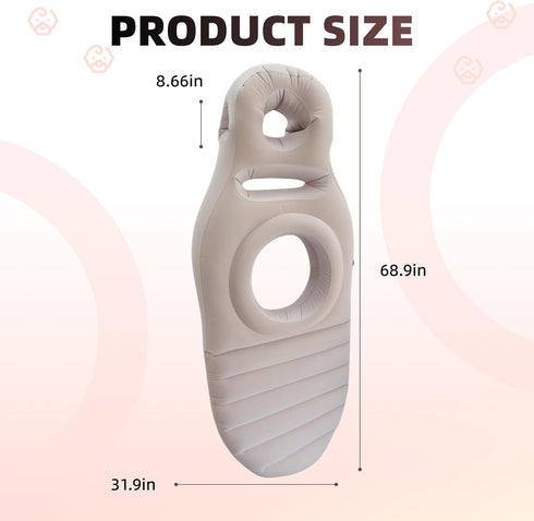 Swimming Inflatable Pregnancy Pillow, Pregnant Woman's Abdominal Hole Full Body Inflatable Bed Abdominal Mattress