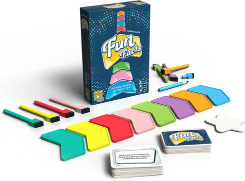 8+, 4-8 30 Fun Facts Party Game - Learn Surprising Facts About Friends and Family! Engaging Cooperative Game for Kids